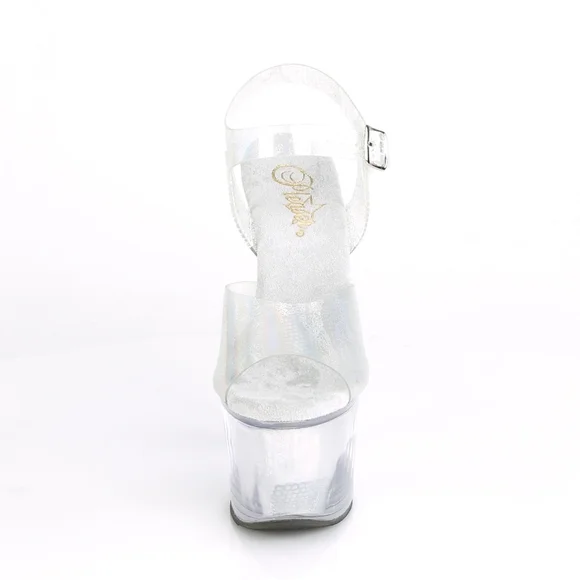 Pleaser Silver Holographic Platform Heels - Picture 4 of 4